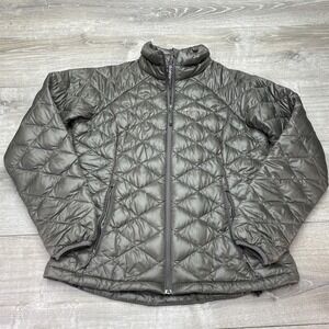 Columbia Jacket Womens Large Gray Omni-Heat 650 TurboDown Quilted Puffer Coat